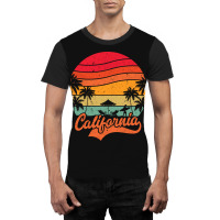 California Surfing Paradise, Summer Vacation Palm Graphic T-shirt | Artistshot