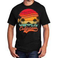 California Surfing Paradise, Summer Vacation Palm Basic T-shirt | Artistshot