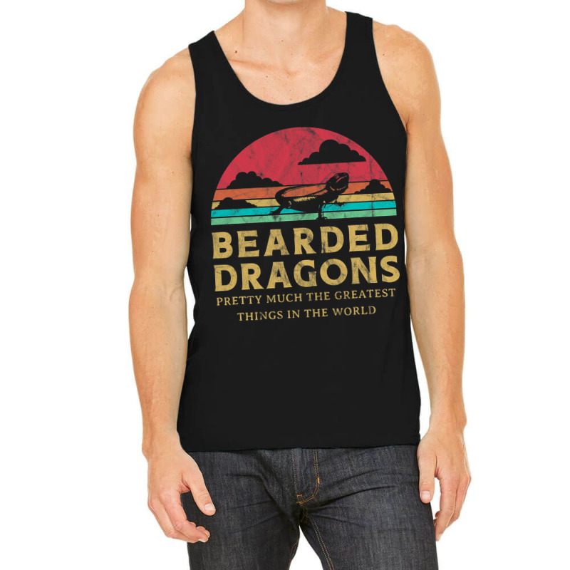 Bearded Dragon Greatest Thing Retro Sunset Lizard  Tank Top | Artistshot