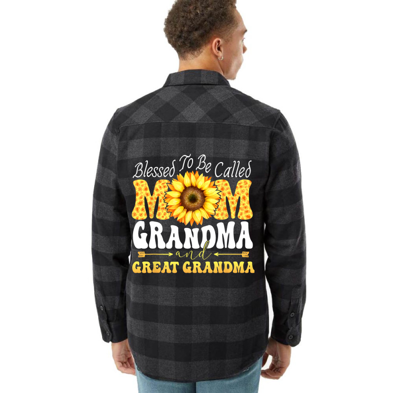 Blessed To Be Called Mom Grandma Great Grandma Mot Flannel Shirt | Artistshot