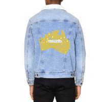 Australia Wales South West Country Map Kangaroo Is Unisex Sherpa-lined Denim Jacket | Artistshot