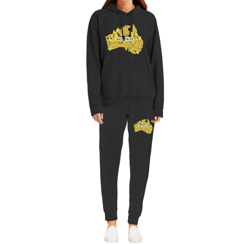 Australia Wales South West Country Map Kangaroo Is Hoodie & Jogger set by NeirlLowry | Artistshot