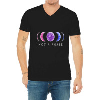 Bi Pride Not A Phase Bisexual Pride Moon 1 V-neck Tee | Artistshot