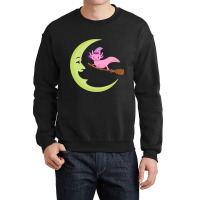 Axolotl Witch Moon Halloween Tee Crewneck Sweatshirt | Artistshot