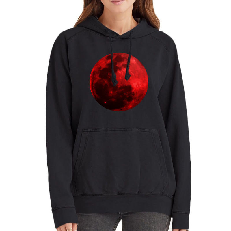 Blood Moon Shirt Realistic Red Bloody Luna Outer S Vintage Hoodie | Artistshot