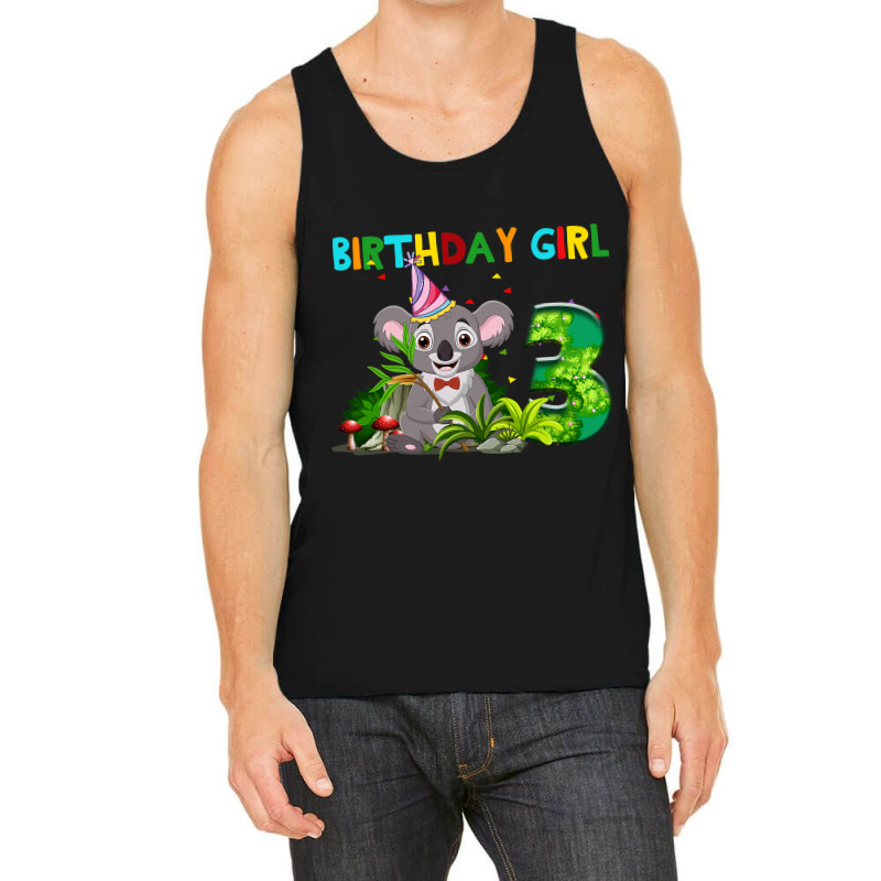 3rd Birthday Shirt Girl Koala Bear Birthday Shirt  Tank Top | Artistshot