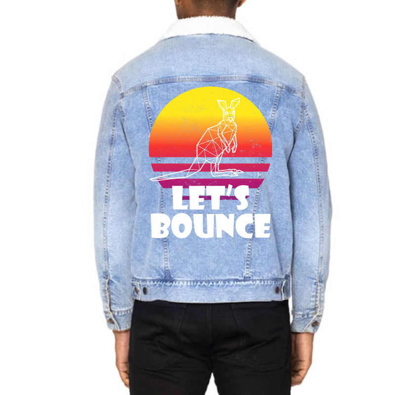 Bounce Like Kangaroos Australia Marsupials Funny K Unisex Sherpa-lined Denim Jacket | Artistshot