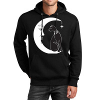 Celestial Mystical Black Cat Familiar Pagan Witchc Unisex Hoodie | Artistshot