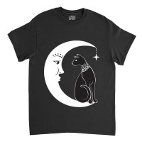 Celestial Mystical Black Cat Familiar Pagan Witchc Classic T-shirt | Artistshot