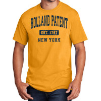 Holland Patent New York Ny Vintage Athletic Sports Design T Shirt Basic T-shirt | Artistshot