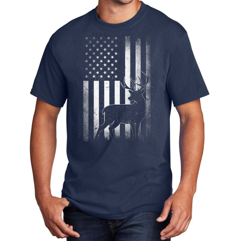 Hunting Hunters Deer Usa Us American Flag Camo Camoflage T Shirt Copy Basic T-shirt | Artistshot