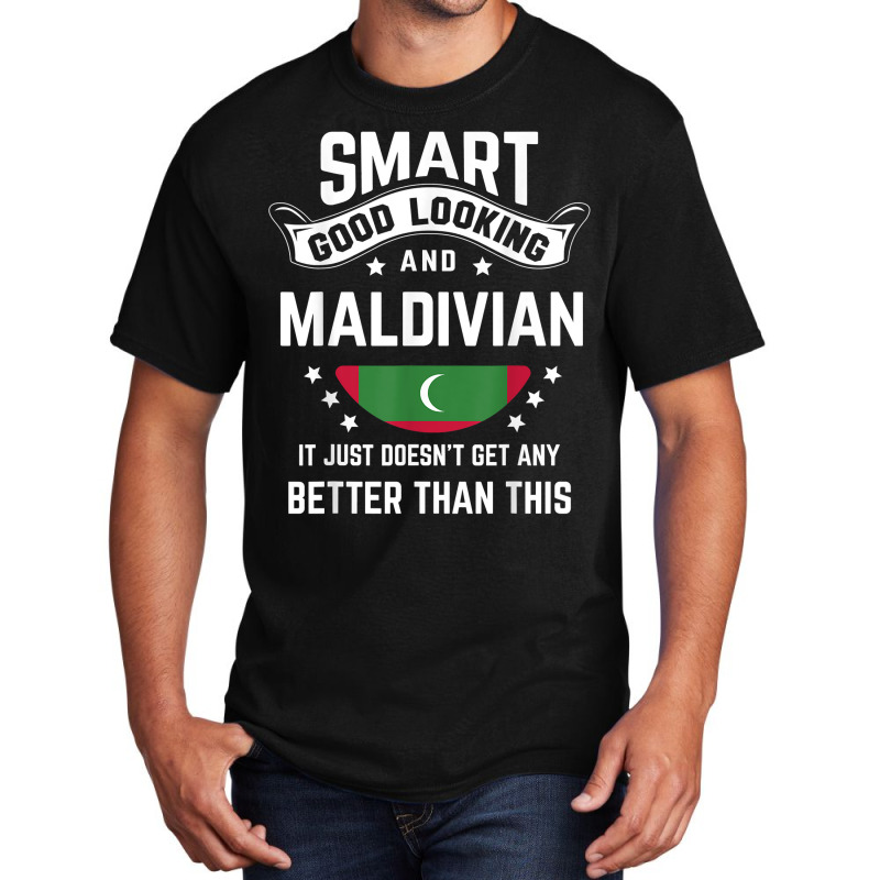 Maldivian Flag Native Pride Funny Maldives Maldivian Roots T Shirt Basic T-shirt | Artistshot