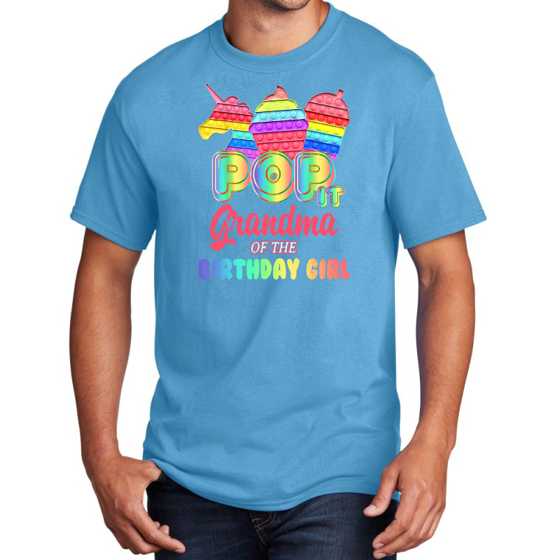 Pop It Grandma Of The Birthday Girl Fidget Family Matching T Shirt Basic T-shirt by Kevin_VandenBerge | Artistshot