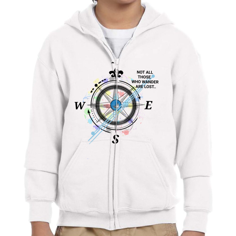 Compass Youth Zipper Hoodie by Passionate-noob | Artistshot