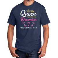 This Queen Was Born On December 7 Birthday High Heels Premium T Shirt Basic T-shirt | Artistshot