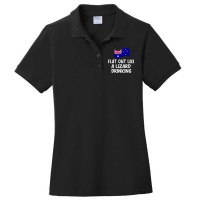 Aussie Flat Out Like Lizard Drinking Lingo Aus Wor Ladies Polo Shirt | Artistshot