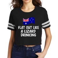 Aussie Flat Out Like Lizard Drinking Lingo Aus Wor Scorecard Crop Tee | Artistshot