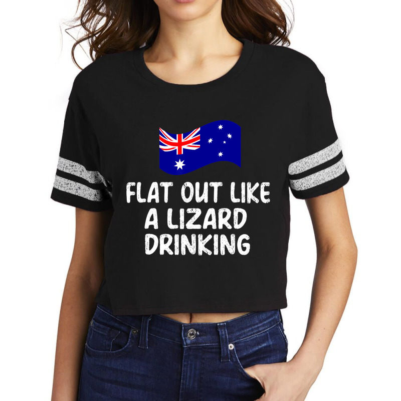 Aussie Flat Out Like Lizard Drinking Lingo Aus Wor Scorecard Crop Tee by LaquaKreger | Artistshot