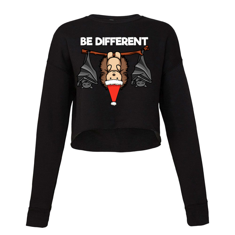 Be Different Hanging Santa Hedgehog With Sleeping  Cropped Sweater by Regorgeous | Artistshot