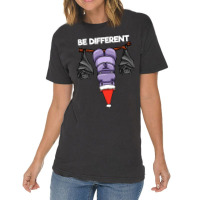 Be Different Hanging Santa Hippo With Sleeping Bat Vintage T-shirt | Artistshot