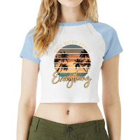 Saltwater Heals Everything Retro Summer Vacation Beach Funny Raglan Crop Top | Artistshot