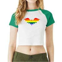 Mens Gay Pride Vampire Sex Slang Halloween Bat Lgbtq Flag Humor Raglan Crop Top | Artistshot