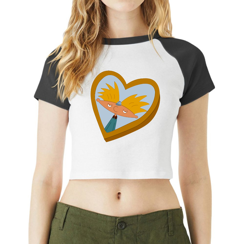 Hey Arnold Locket Classic Raglan Crop Top by cm-arts | Artistshot