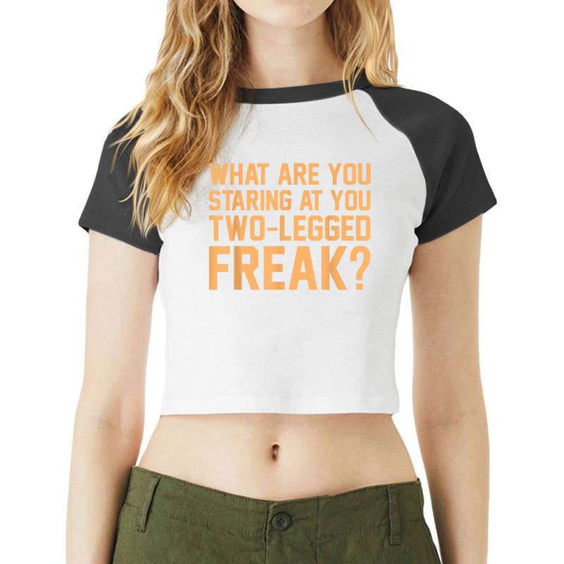 Two Legged Freak Funny Amputee Prosthetic Surgery Graphic Raglan Crop Top by DarionMurray | Artistshot