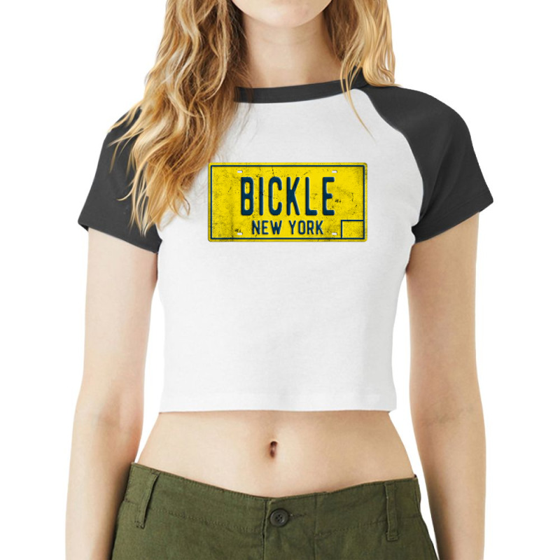 Taxi Driver Retro Old Ny Movie Travis Bickle License Plate Raglan Crop Top by StaceyKerry | Artistshot