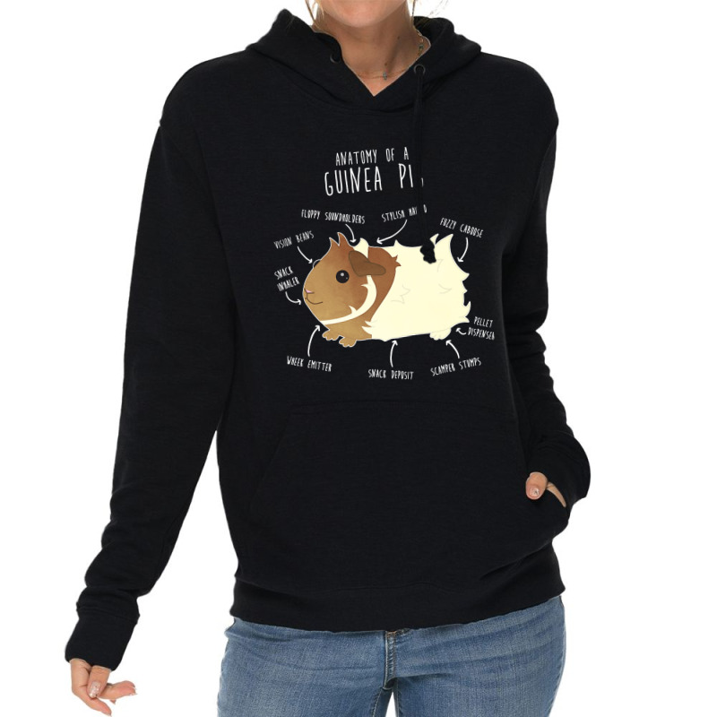 Abyssinian Guinea Pig Anatomy Funny Cute Pocket Pe Lightweight Hoodie | Artistshot