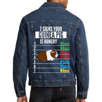 7 Signs Your Guinea Pig Is Hungry Funny Guinea Pet Men Denim Jacket | Artistshot