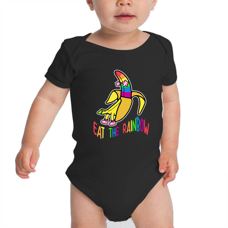 Eat The Rainbow Banana Baby Bodysuit by NQ Artist | Artistshot