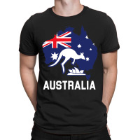 Australia Country Map Australian Kangaroo Melbourn T-shirt | Artistshot