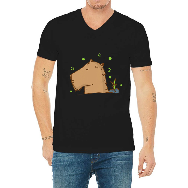 Caviidae Guinea Pig In Hibernation V-neck Tee | Artistshot