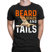 Beard Scales And Tails Shirt Lizard Funny Bearded  T-shirt | Artistshot