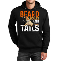 Beard Scales And Tails Shirt Lizard Funny Bearded  Unisex Hoodie | Artistshot