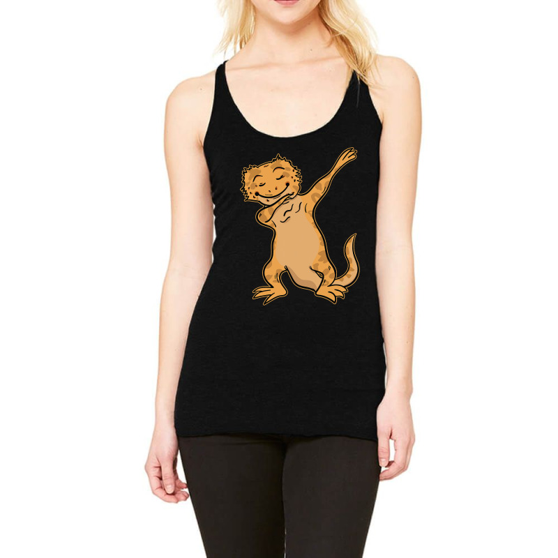 Bearded Dragon Agamid Lizard Dabbing Dance Racerback Tank by MasynPaulin | Artistshot