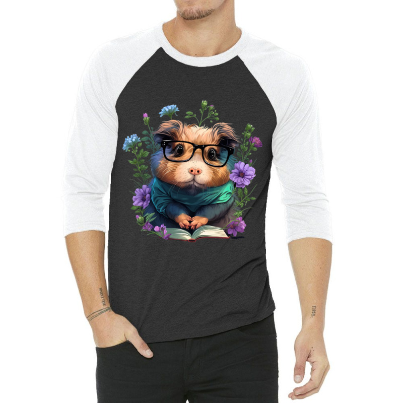 All The Cool Kids Are Reading Guinea Pig 3/4 Sleeve Shirt | Artistshot