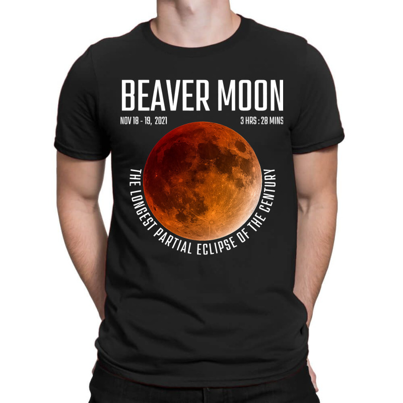 Beaver Moon The Longest Partial Lunar Eclipse T-Shirt by NariahPringle | Artistshot