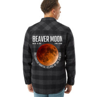 Beaver Moon The Longest Partial Lunar Eclipse Flannel Shirt | Artistshot