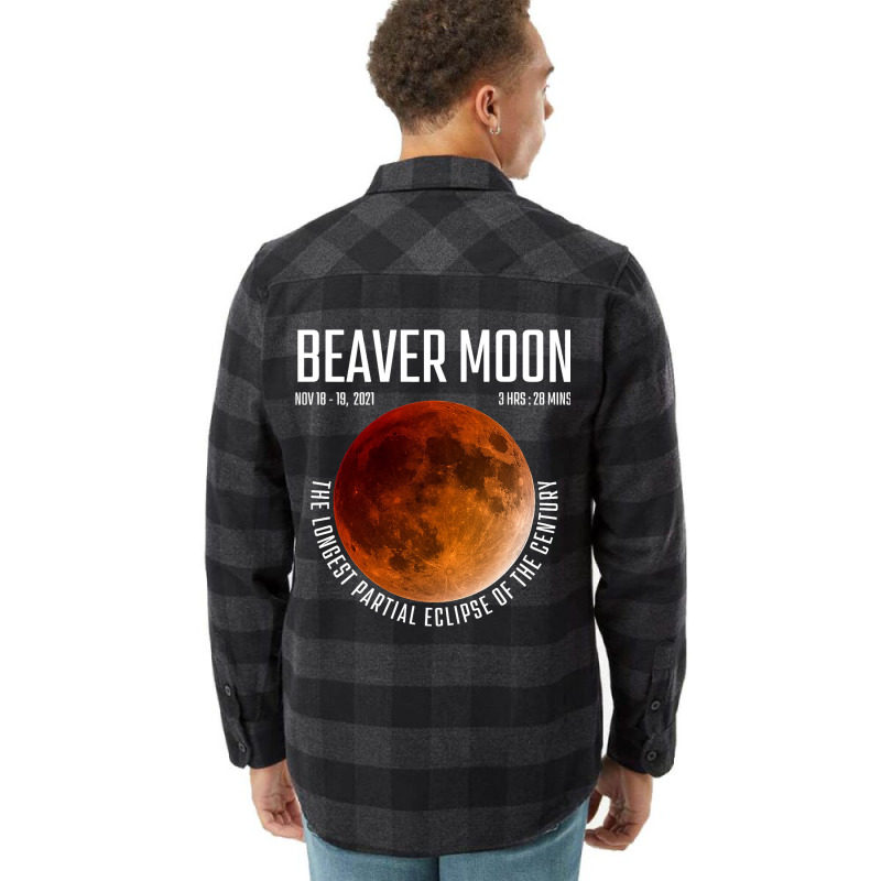 Beaver Moon The Longest Partial Lunar Eclipse Flannel Shirt by NariahPringle | Artistshot