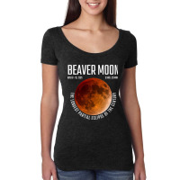 Beaver Moon The Longest Partial Lunar Eclipse Women's Triblend Scoop T-shirt | Artistshot