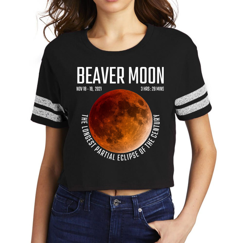 Beaver Moon The Longest Partial Lunar Eclipse Scorecard Crop Tee by NariahPringle | Artistshot