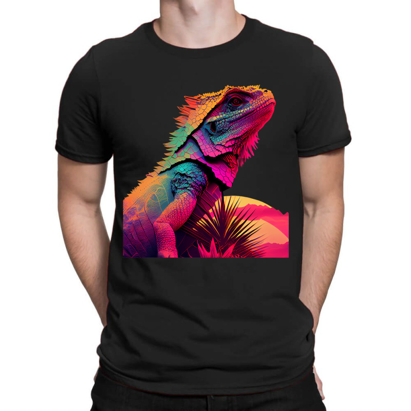 Bearded Dragon Pogona Lizard Vaporwave T-shirt | Artistshot