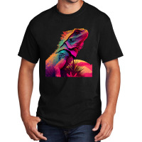 Bearded Dragon Pogona Lizard Vaporwave Basic T-shirt | Artistshot