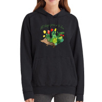 All Things Grow With Love Hedgehog Garden Cactus B Vintage Hoodie | Artistshot