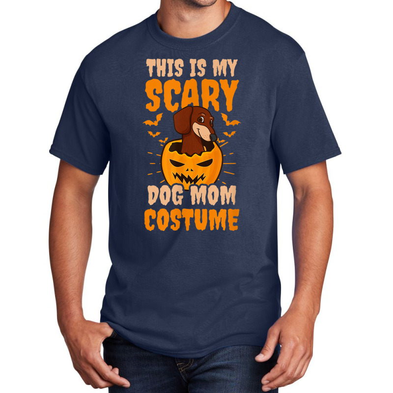 Scary Dog Costume Design Halloween Dog Basic T-shirt | Artistshot