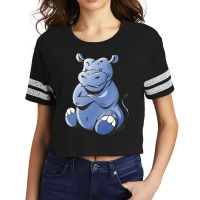 Angry Hippopotamus Animal Scorecard Crop Tee | Artistshot