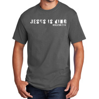 Jesus Is King Bible Verse Scripture Christian Animations Characters Basic T-shirt | Artistshot