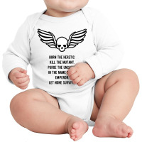 Let None Survive Wargaming Meme Long Sleeve Baby Bodysuit | Artistshot